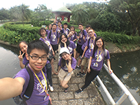 Mainland students, guided by CUHK student ambassadors, tour the campus